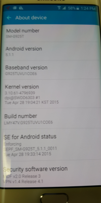 samsung galaxy s6 android 5.1.1