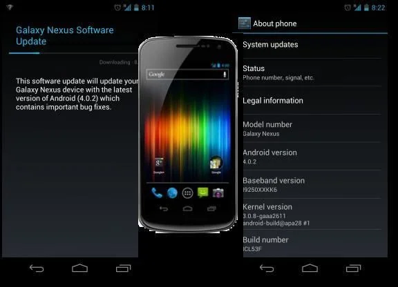 Galaxy Nexus: Android 4.0.2 o 4.03?