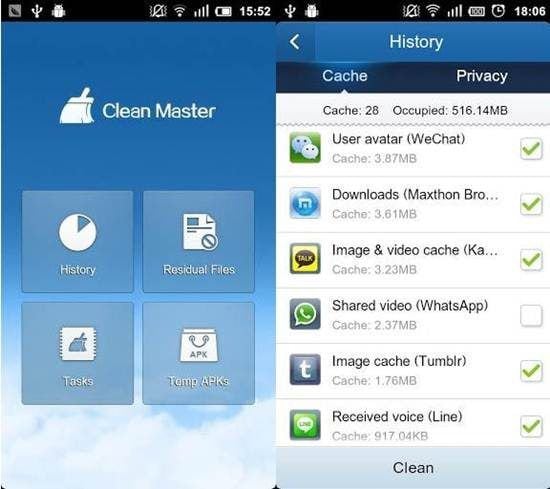 Clean master riceve un aggiornamento per migliorare i nostri Android ...