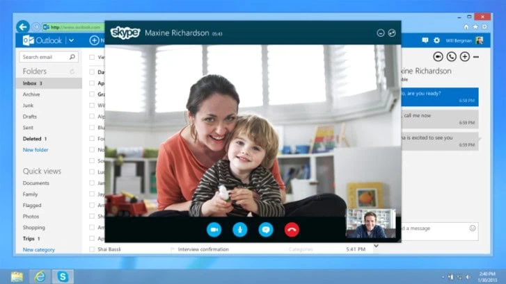 [video] Skype e Outlook.com: al via l’integrazione tra email, chiamate e messaggi