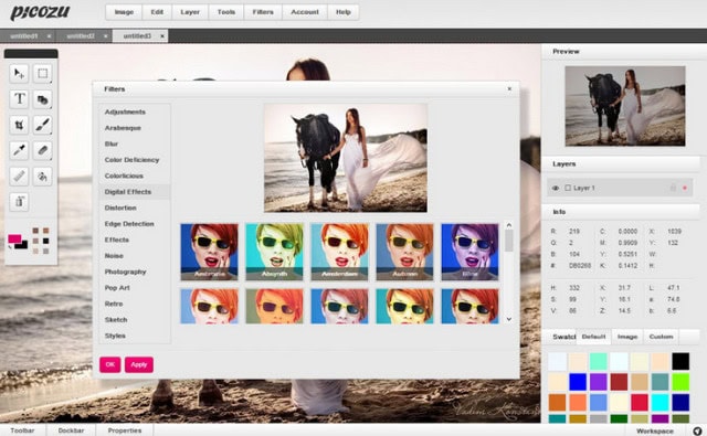 Picozu, applicazione web per il fotoritocco