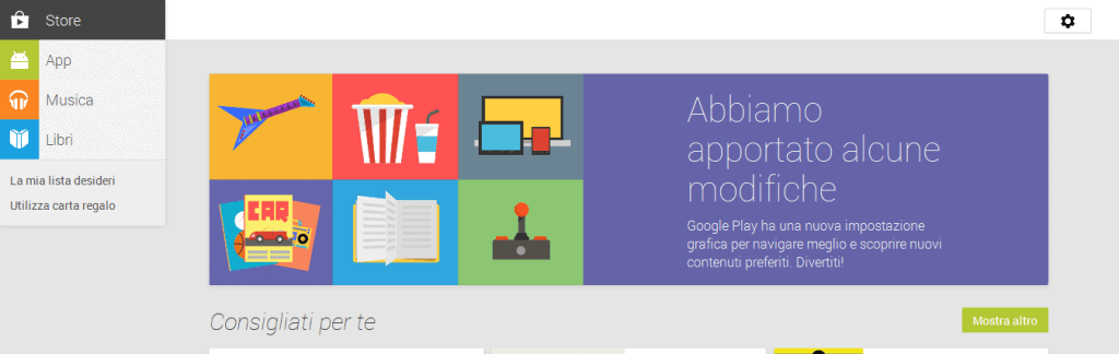 nuovo play store web