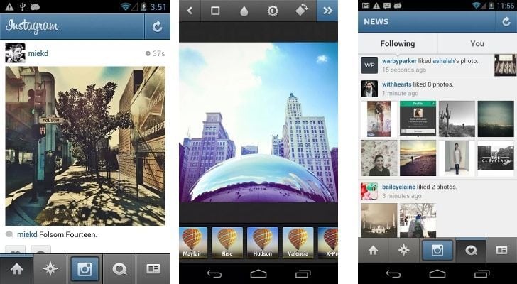 Aggiornamento Instagram (v.4.2.0) per Android: introdotto il raddrizzamento delle foto e il controllo di suoni e dati