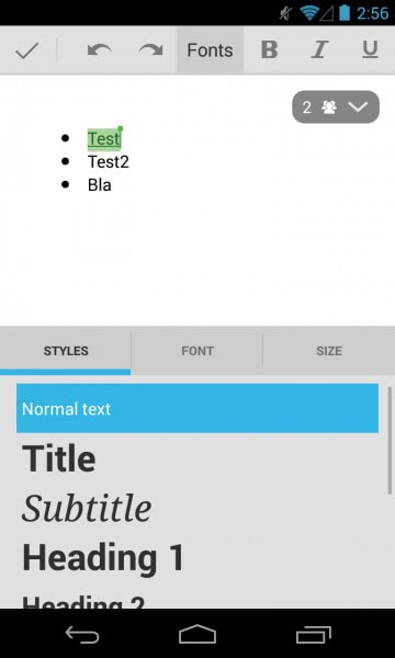 Google drive screenshot