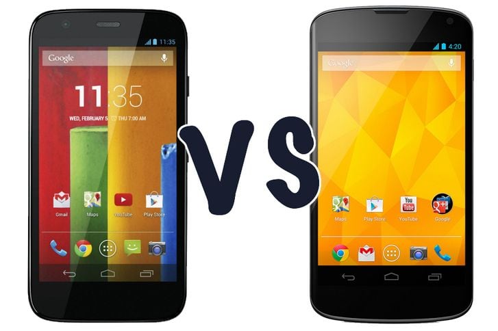 Motorola Moto G vs. LG Nexus 4: ecco il confronto
