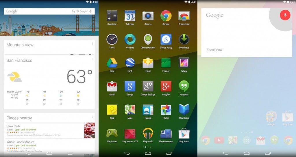 Avvio Applicazioni di Google Now