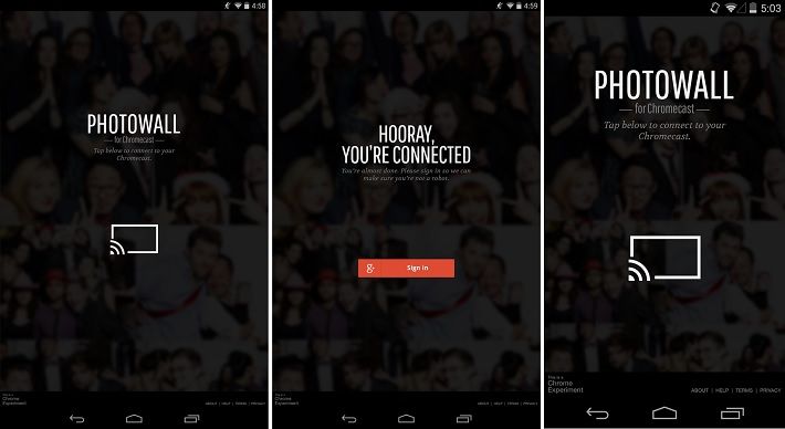 Google presenta la nuova applicazione Photowall per Chromecast