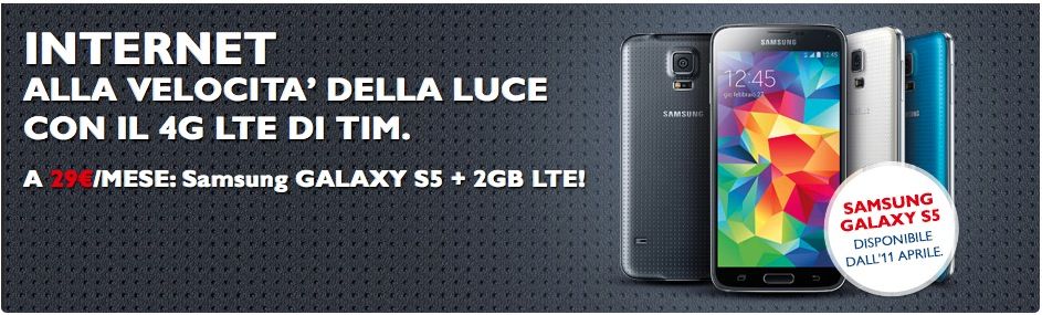 Samsung Galaxy S5: ecco le offerte con TIM