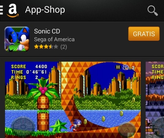 Sonic CD disponibile gratuitamente sull’Amazon App-Shop