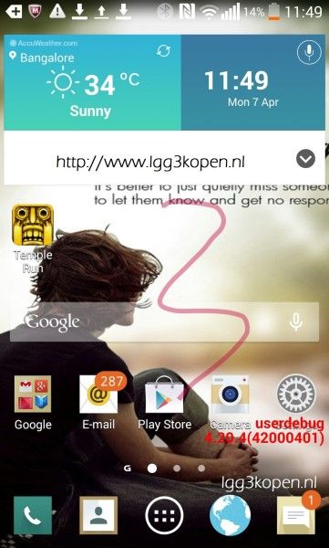 Uno screenshot rivela la nuova UI dell’ LG G3