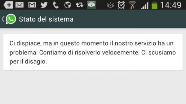 Whatsapp: ennesimo down per la app di messaggistica
