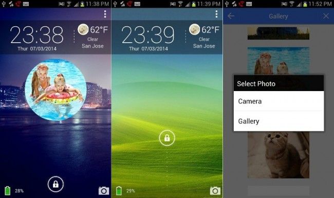 galaxy photo lock screen