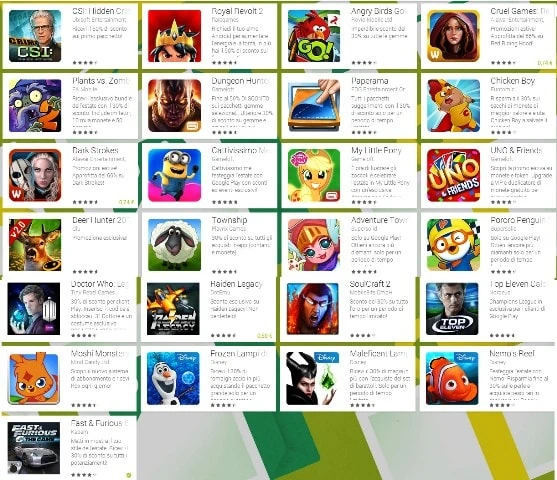 saldi estivi play store giochi