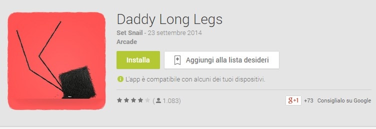 Daddy Long Legs: un bellissimo gioco per il vostro Android