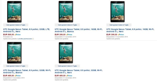 Amazon Nexus 9