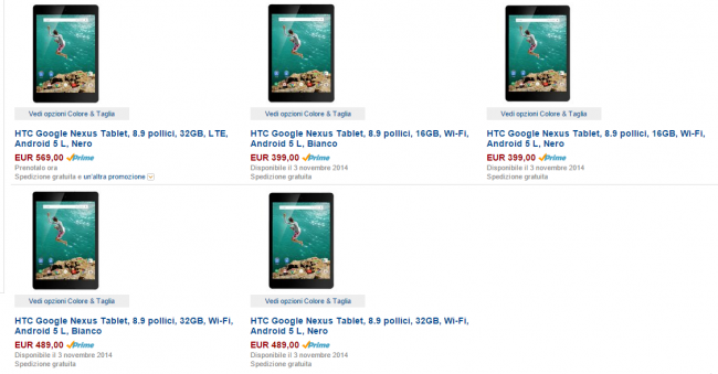 Amazon Nexus 9