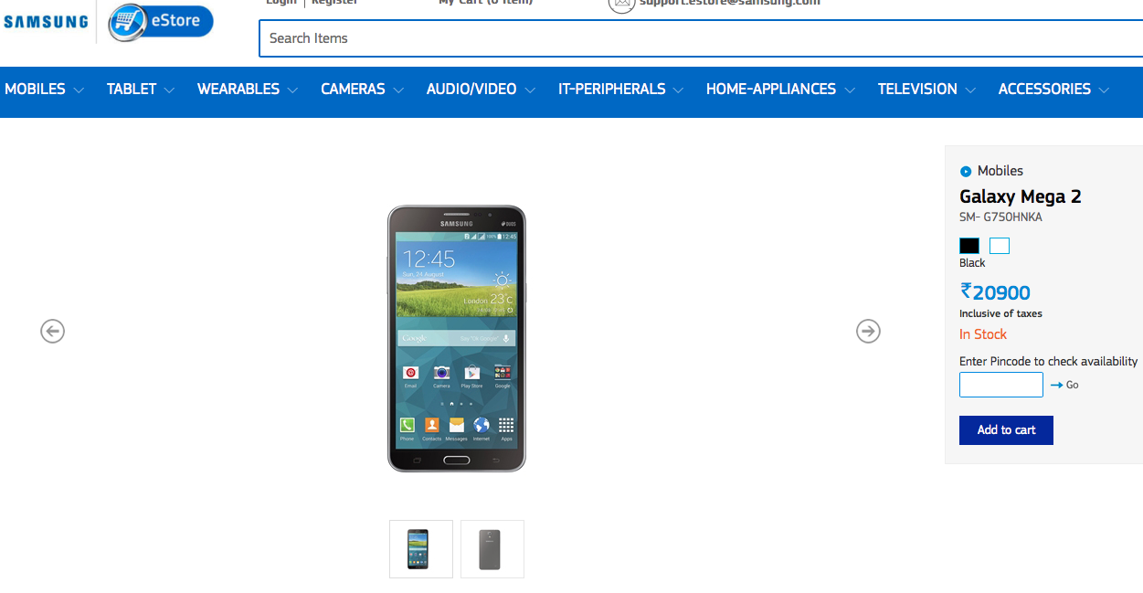 Samsung Galaxy Mega 2 lanciato in India