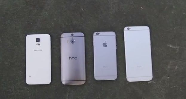 iPhone 6 vs Galaxy S5 vs HTC One M8: ecco un fantastico drop test