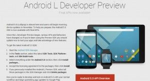 Android 5 rilasciate le factory image per Nexus 5 e Nexus 7 (2013) e il nuovo SDK
