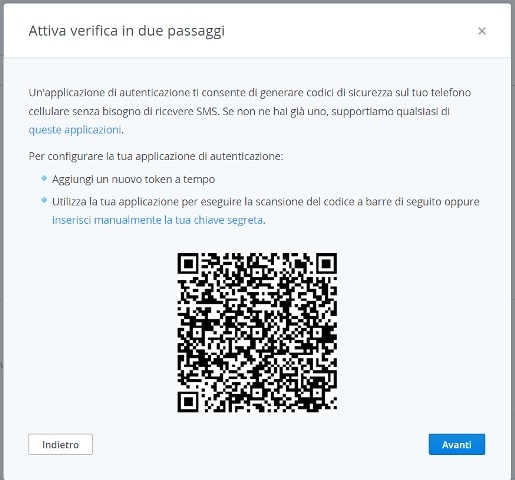 dropbox verifica in due passaggi