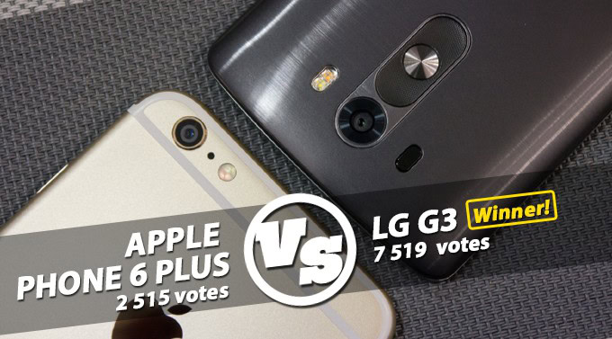LG G3 è un phablet migliore rispetto iPhone 6 Plus secondo i lettori