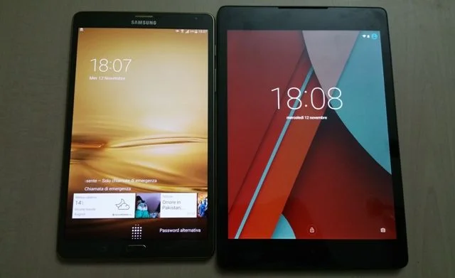 Nexus 9 e galaxy tab s 8.4