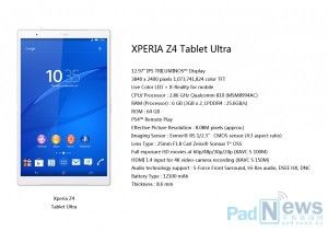 sony xperia z4 tablet ultra