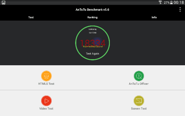 Screen Galaxy Tab active