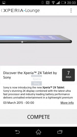Xperia Z4 Tablet avrà un display con risoluzione 2K.
