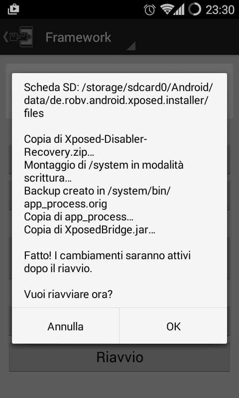 Screenshot Xposed framework