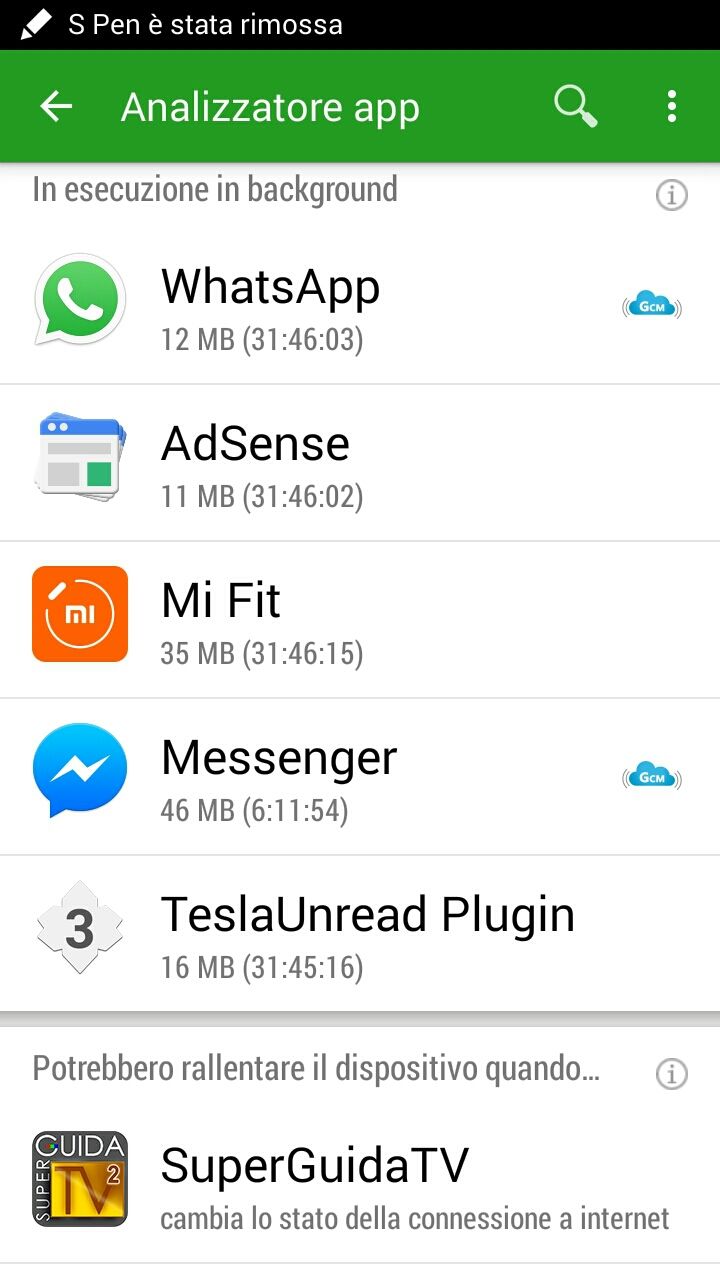 analizzatore app da ibernare