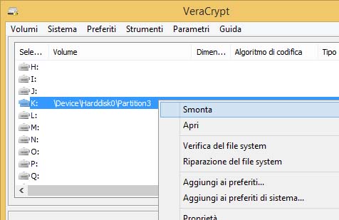 VeraCrypt crittografare scheda memoria