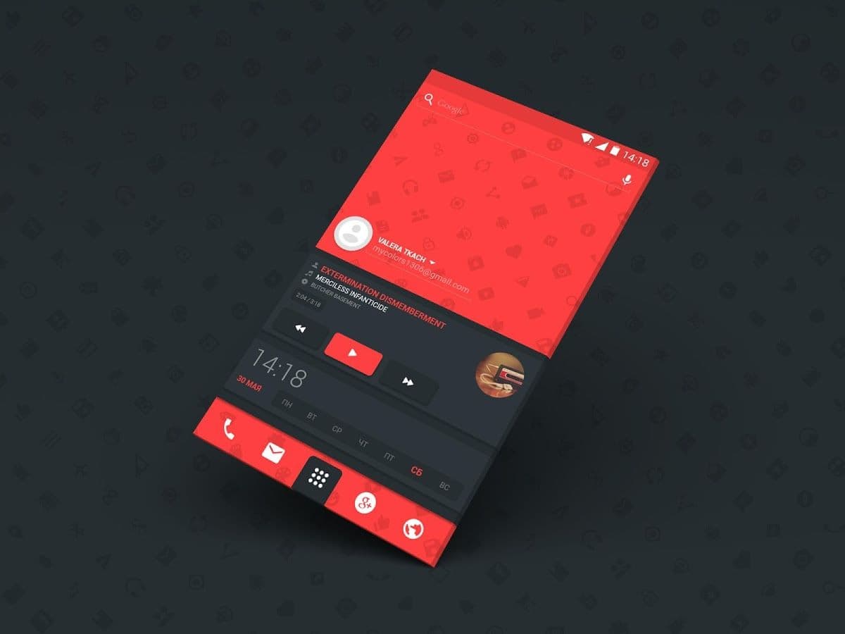 MaterialRed-Zooper-Widget-Skin