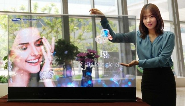 Samsung presenta nuovi display OLED trasparenti e a specchio