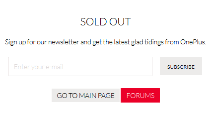 oneplus one sold out