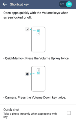 lg g4 shortcut