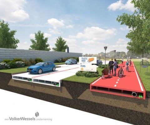 strade di plastica