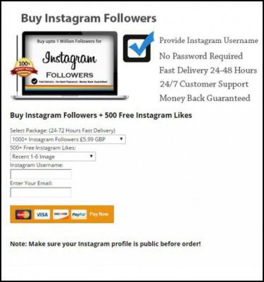 Profili fasulli Instagram