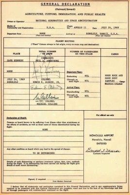 Buzz Aldrin voucher viaggio luna rimborso spese apollo 11
