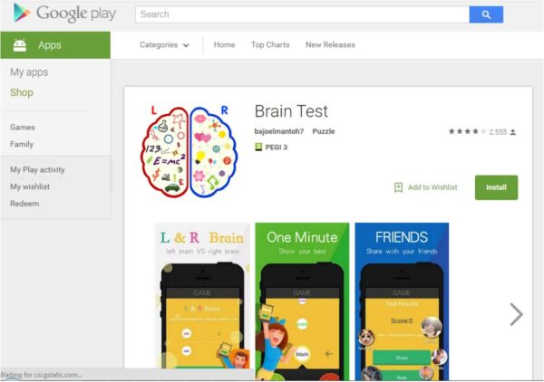 BrainTest-Google-Play-Store