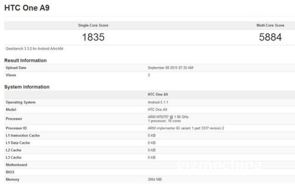 HTC One A9: in rete sono comparsi i primi benchmark