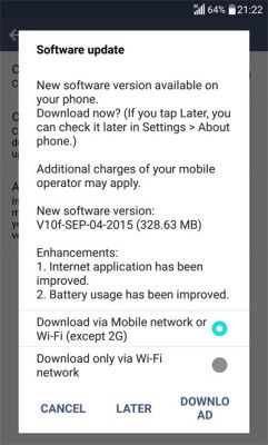 lg g4 aggiornamento