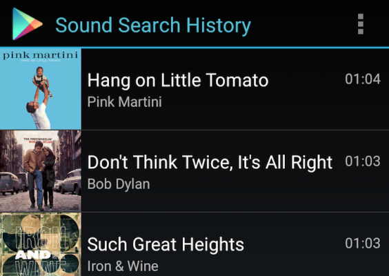 Il widget Sound Search non salva la cronologia in Marshmallow