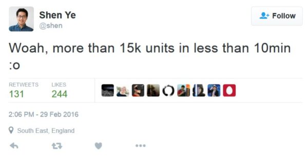 shen ye tweet htc vive