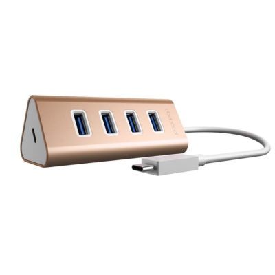 dodocool USB C Hub Adattatore, USB Type-C Maschio a 4 Porte USB 3.0, con USB-C Porta di Ricarica Femmina PD per New MacBook