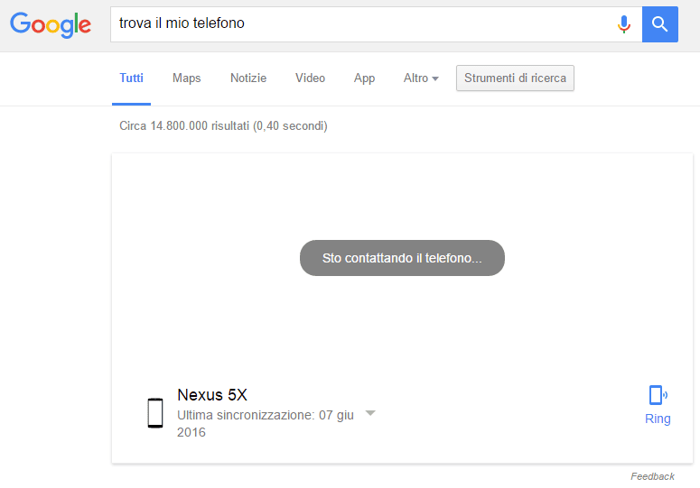 Bloccare il telefono