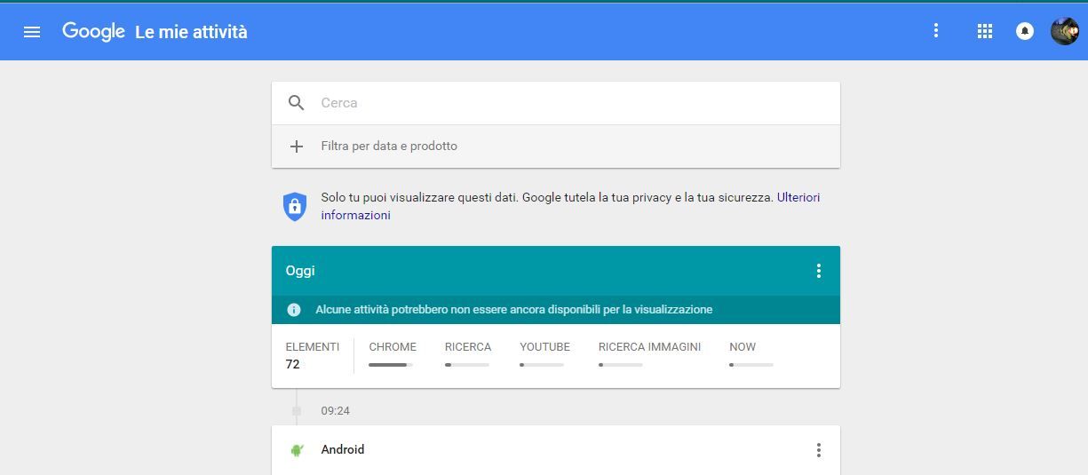Google my activity