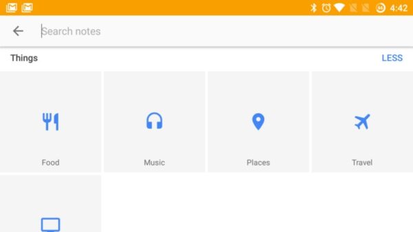 Google Keep categorie