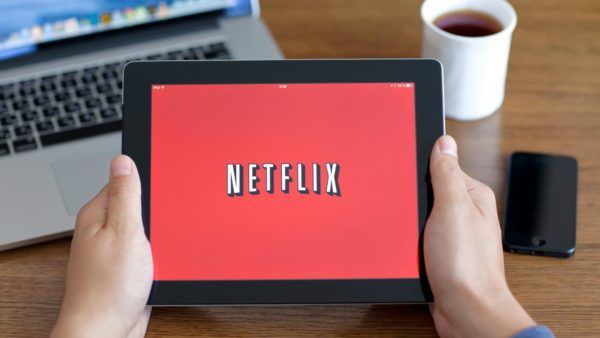 Netflix utilizzato attraverso un tablet