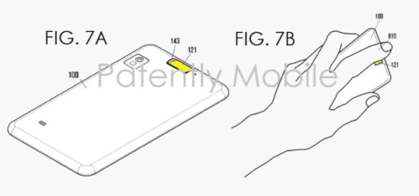 Sensore di impronte digitali rettangolare brevettato da Samsung